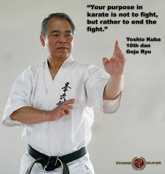 Your purpose in karate is not to fight. | The Open Hand Notebook